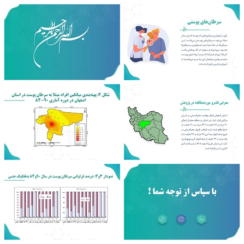 پاورپوینت شرایط اقلیمی بر بیماری سرطان پوست در استان اصفهان